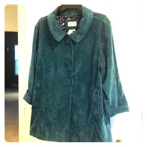 Beautiful teal jacket w pockets  XL - tunic length